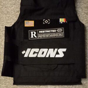 ICON Men's Black Reflective Vest  OS